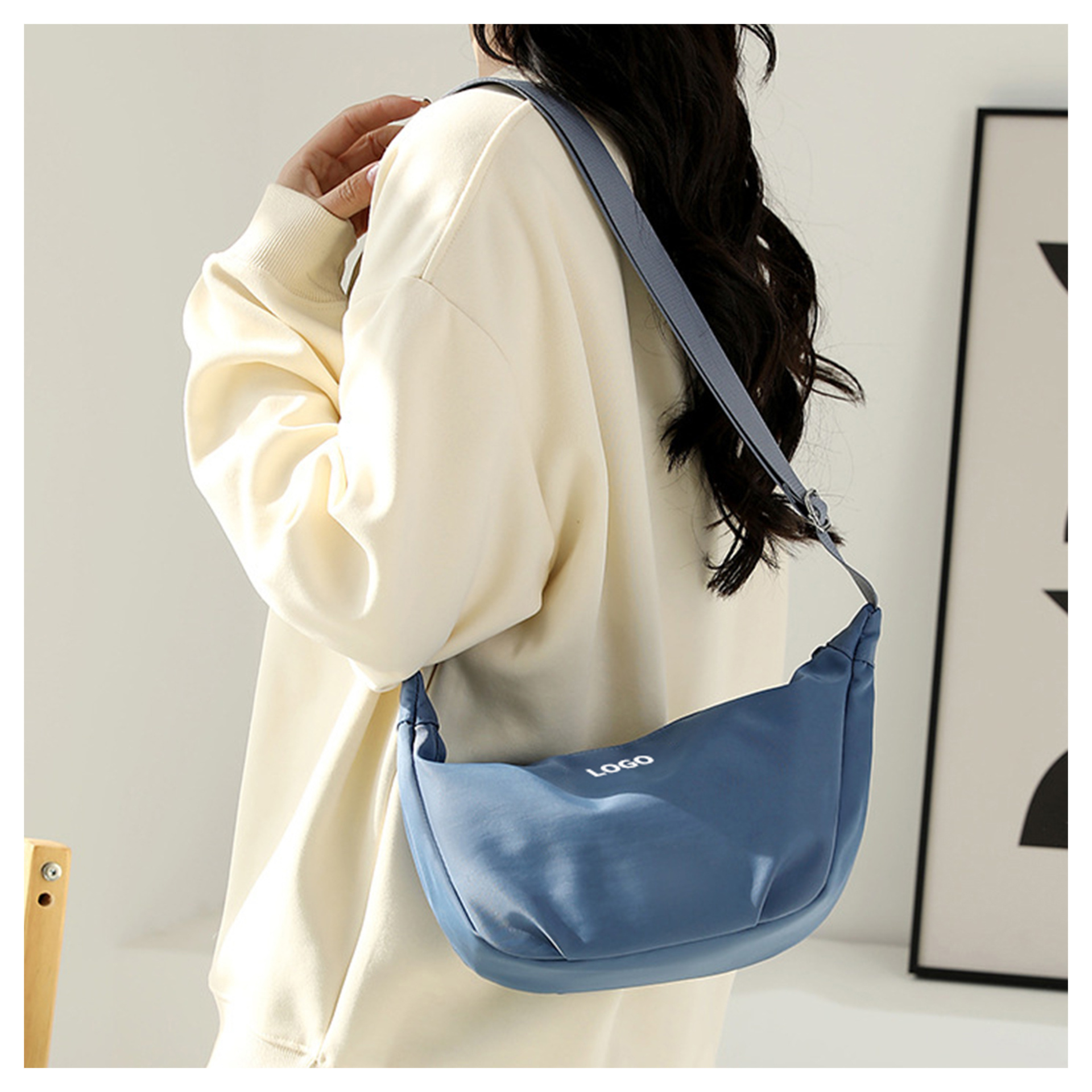 新款女士尼龙布单肩轻便斜挎包