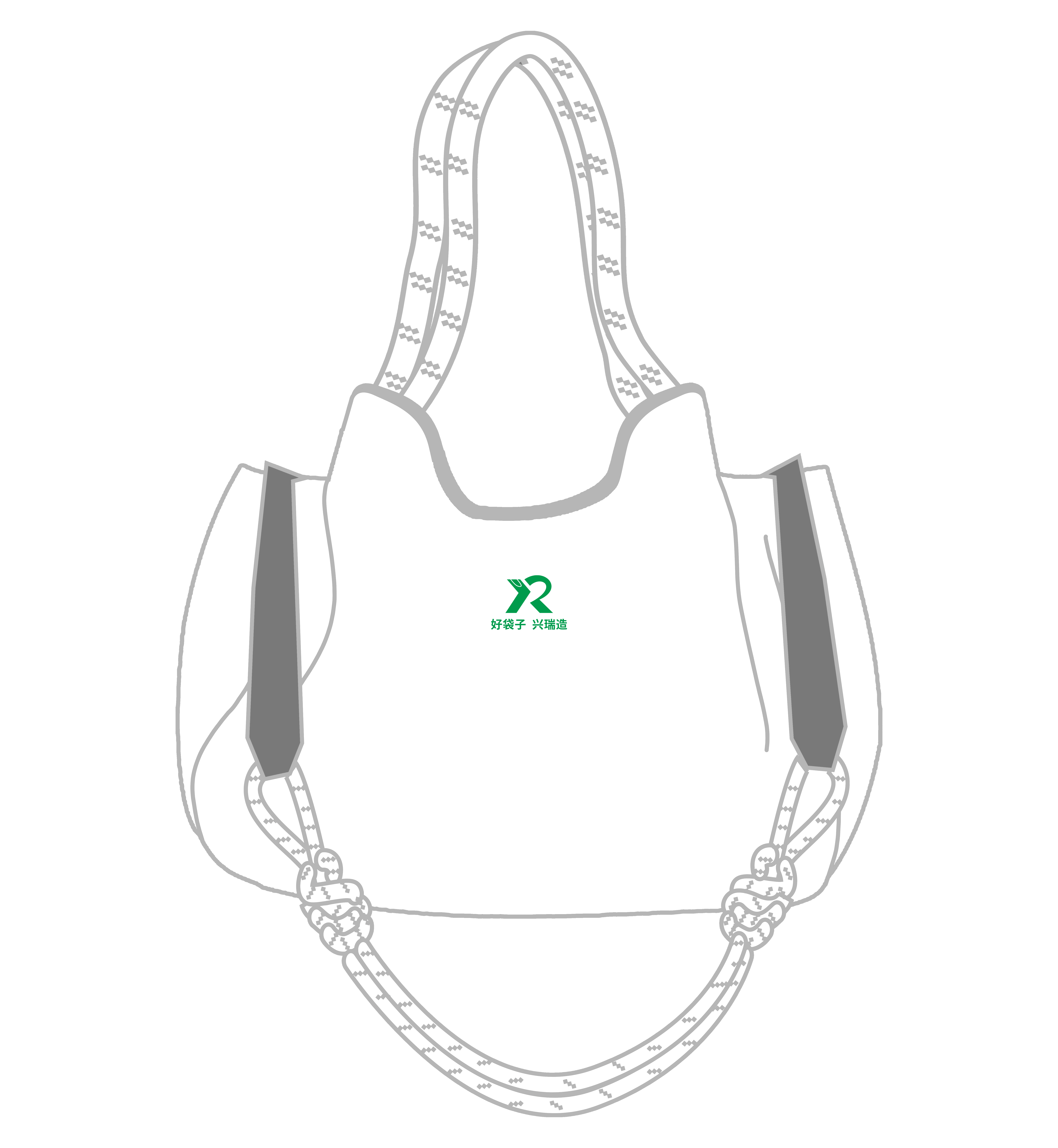 日系斜挎大容量环保购物袋