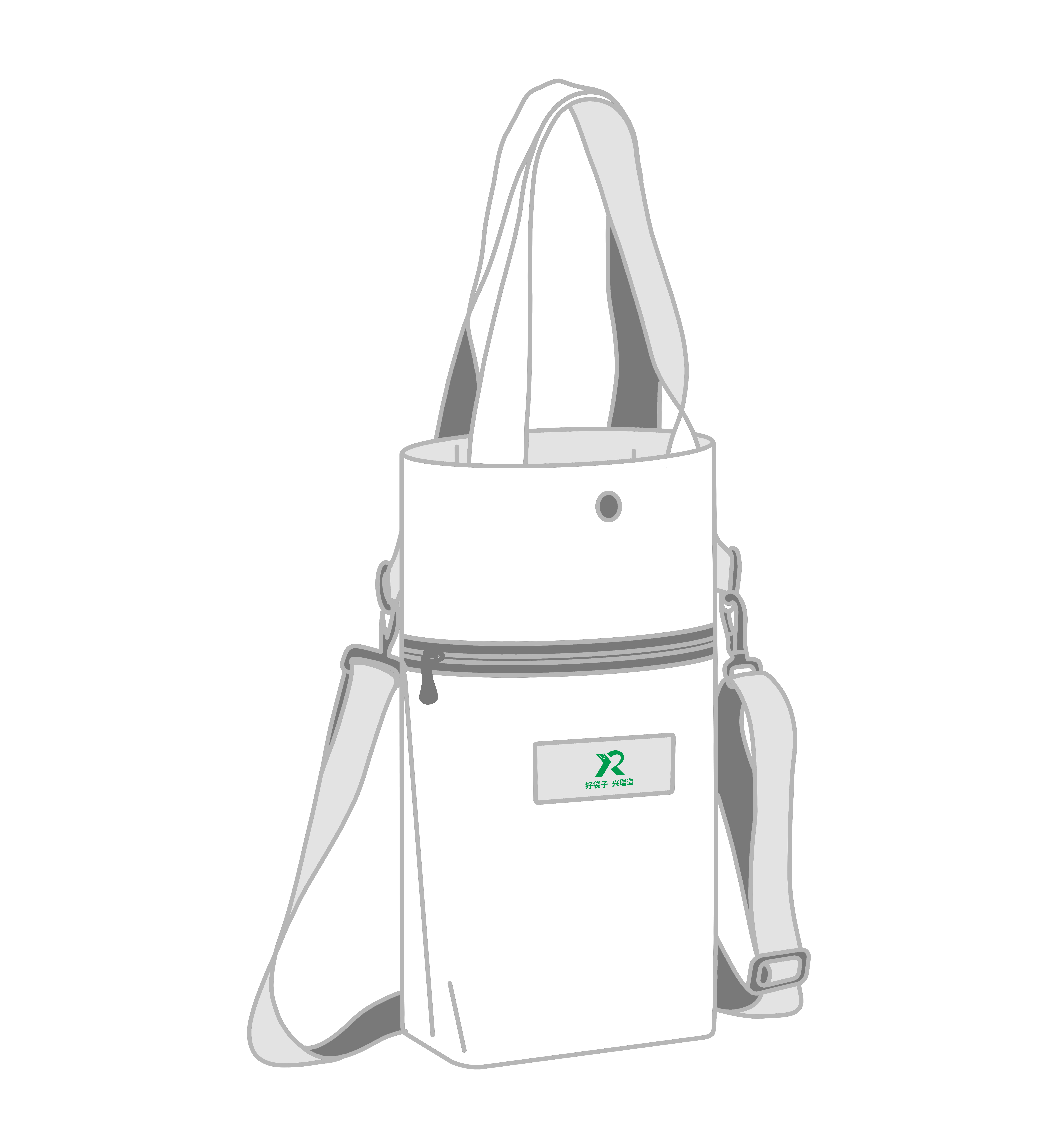 水杯雨伞手机一体包斜挎收纳包